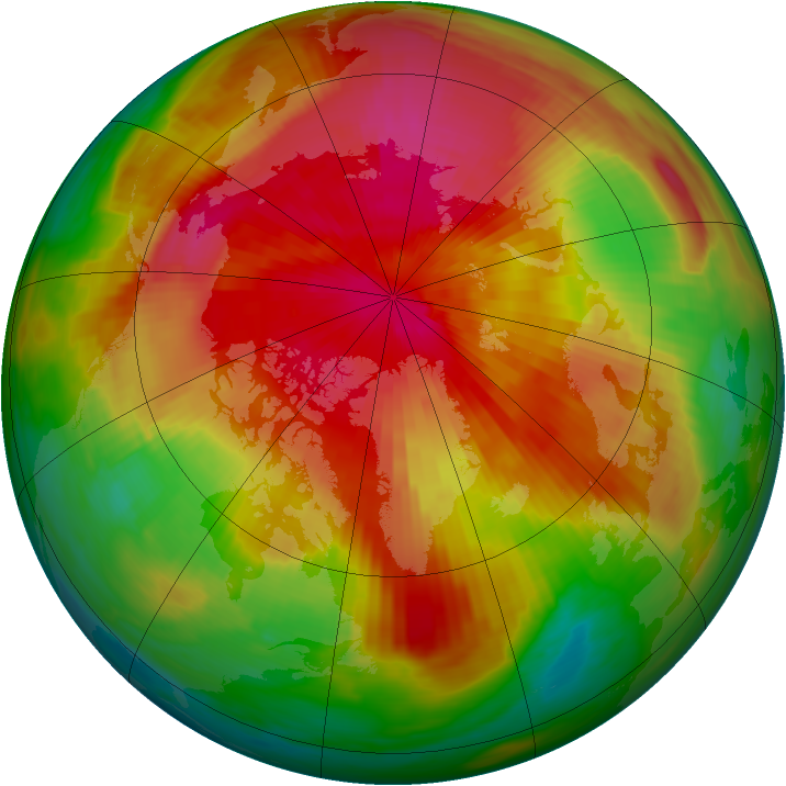 Arctic ozone map for 26 March 1986